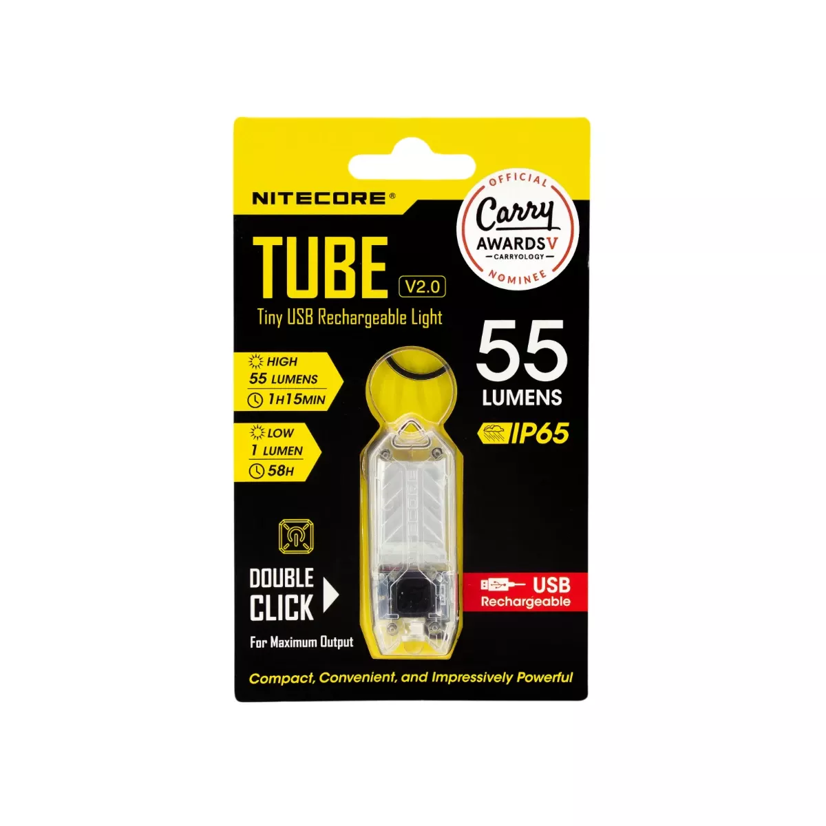 TUBE V2.0 TRANSPARENT фонарь-брелок