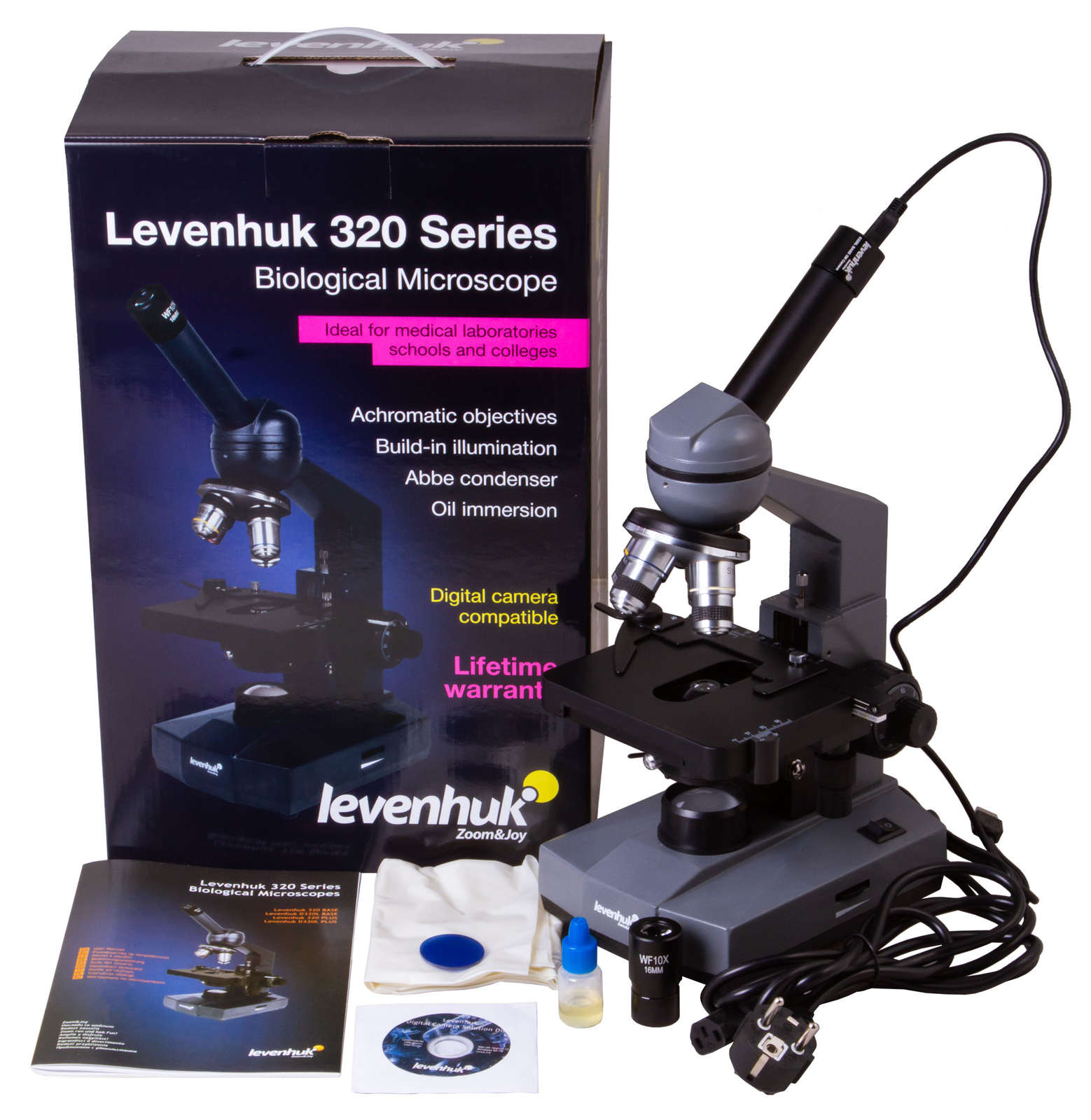 Levenhuk D320L BASE, 3 Мпикс, монокулярный Микроскоп цифровой