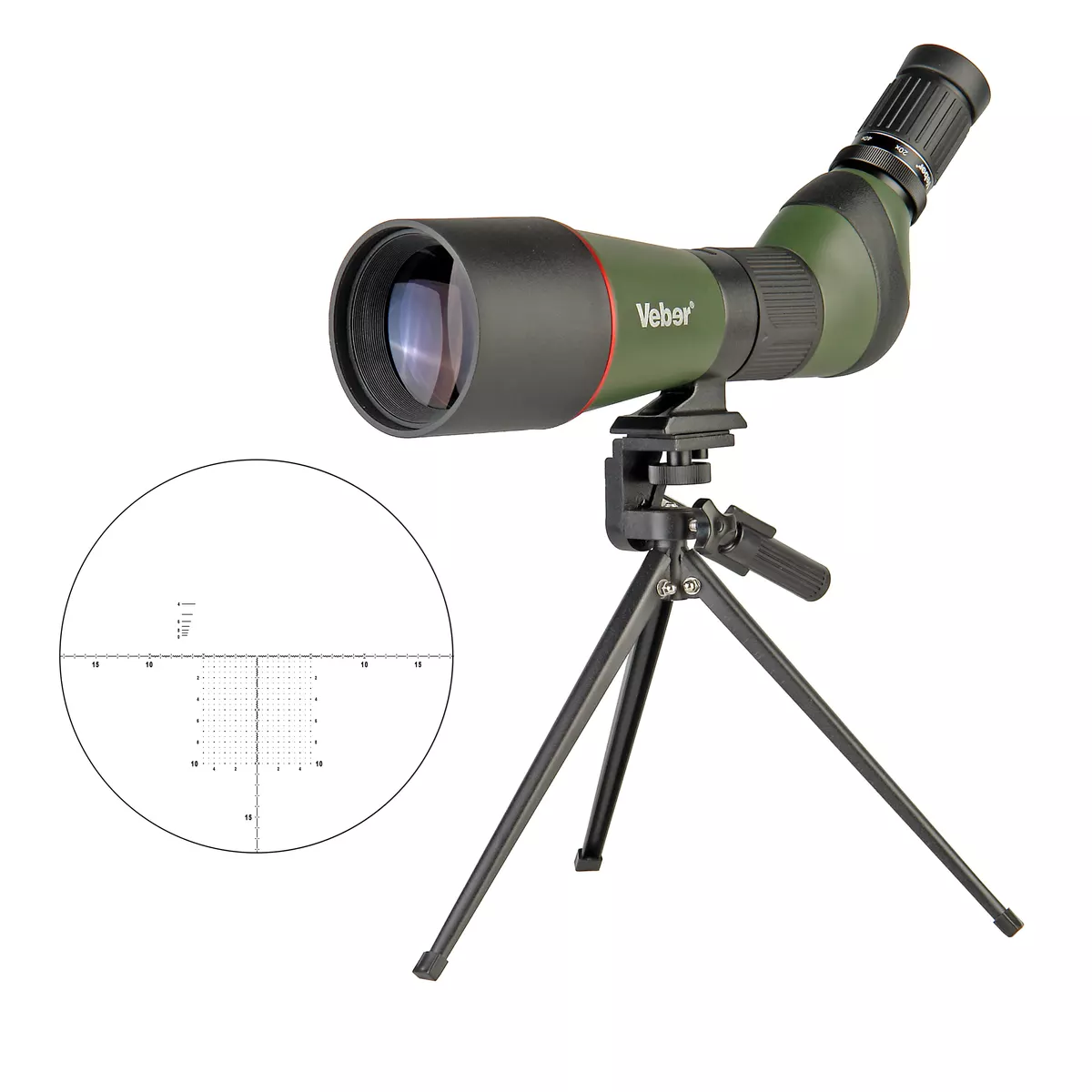 Veber Defence 20-60x80 с сеткой зрительная труба