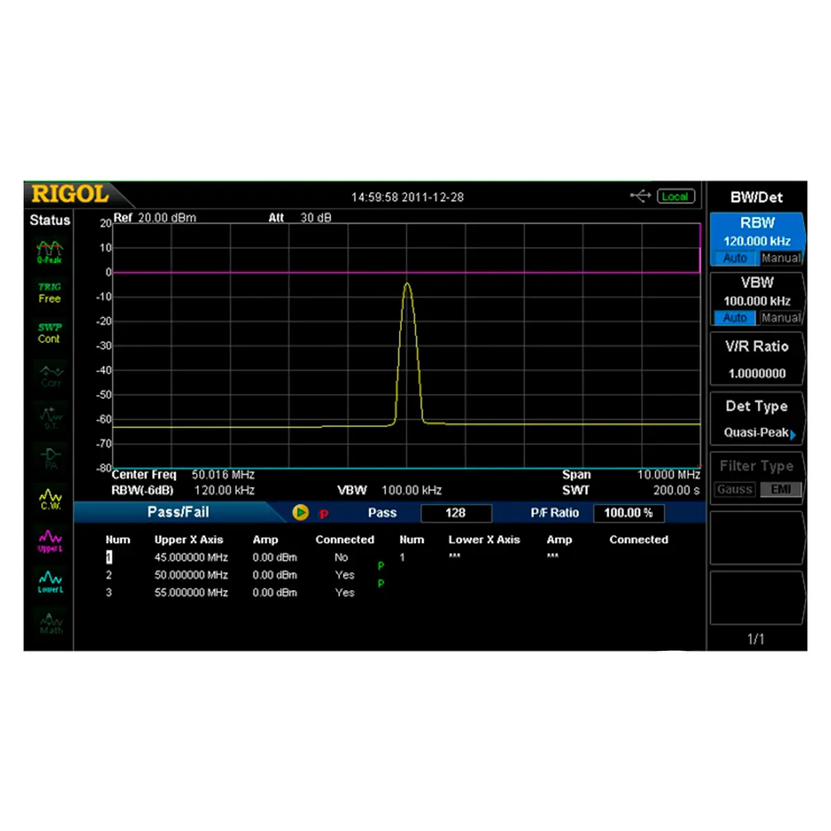 RIGOL EMI-DSA800 опция для ЭМИ измерений