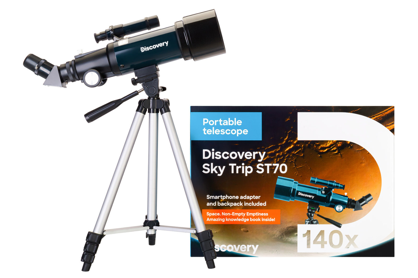 Levenhuk Discovery Sky Trip ST70 с книгой Телескоп