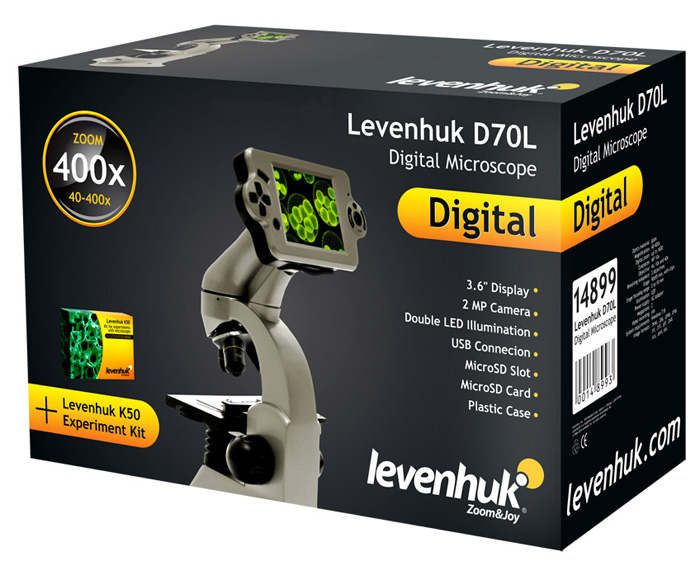 Levenhuk D70L, монокулярный Микроскоп цифровой
