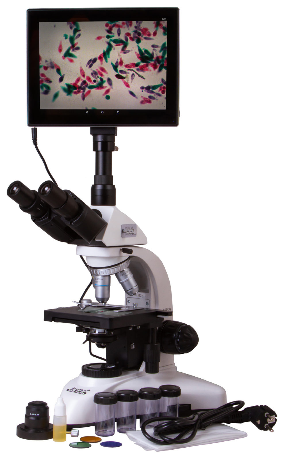 Levenhuk MED D25T LCD, тринокулярный Микроскоп цифровой