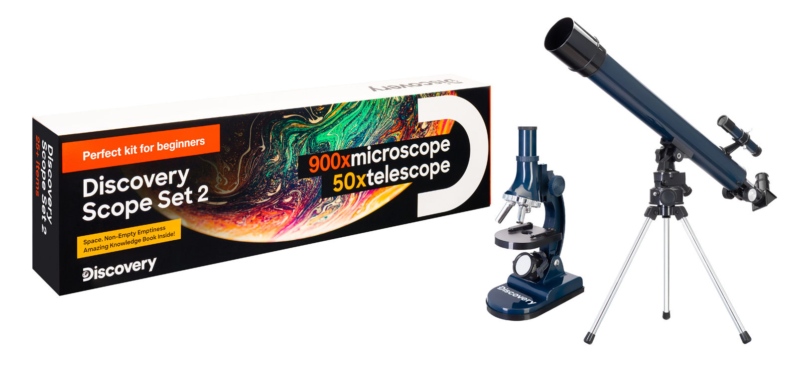 Levenhuk Discovery Scope 2 с книгой Набор