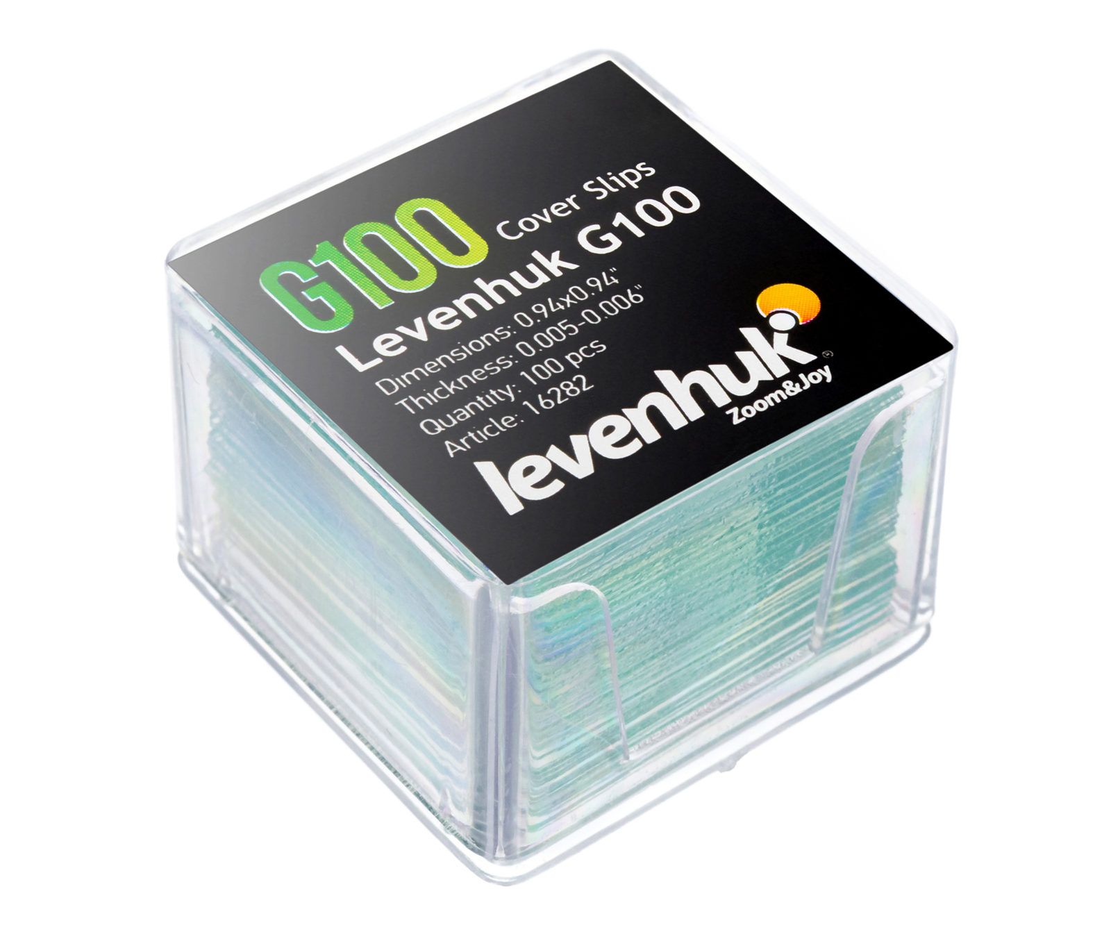 Levenhuk G100, 100 шт. Стекла покровные