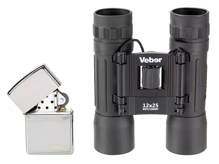 Veber Sport БН 12x25 черный бинокль
