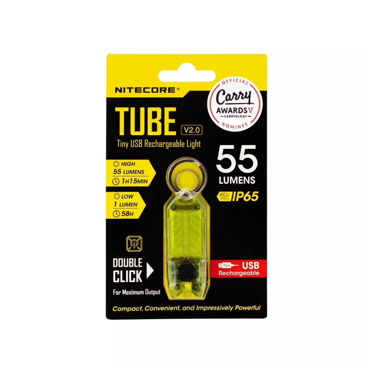 TUBE V2.0 OLIVE фонарь-брелок