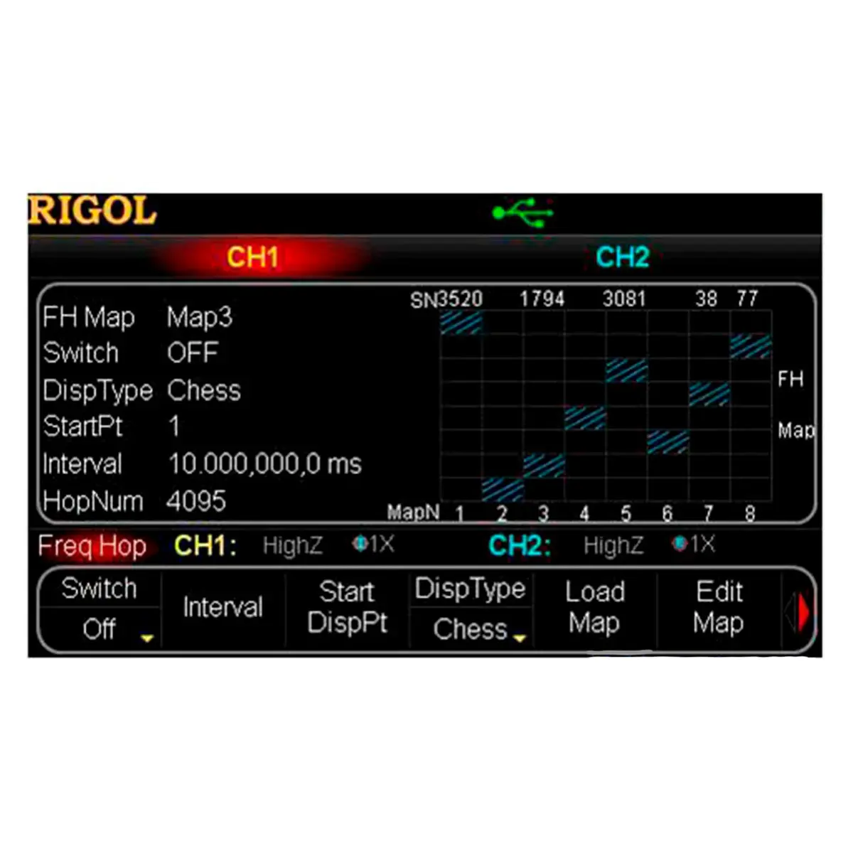 RIGOL FH-DG5000 опция функции перестройки по частоте