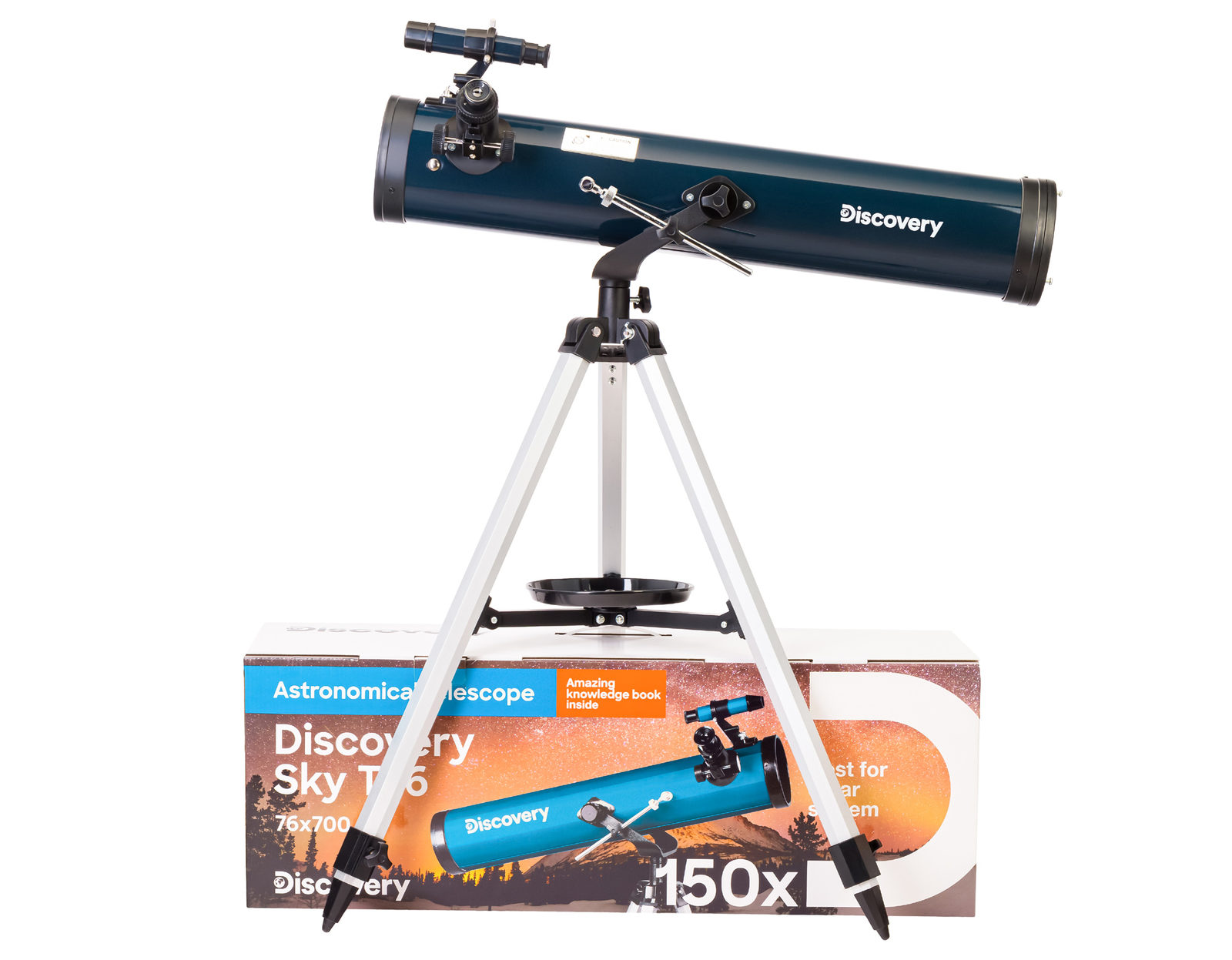 Levenhuk Discovery Sky T76 с книгой Телескоп
