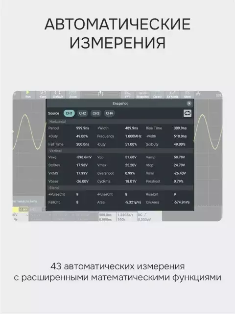 RGK DO1254 цифровой осциллограф