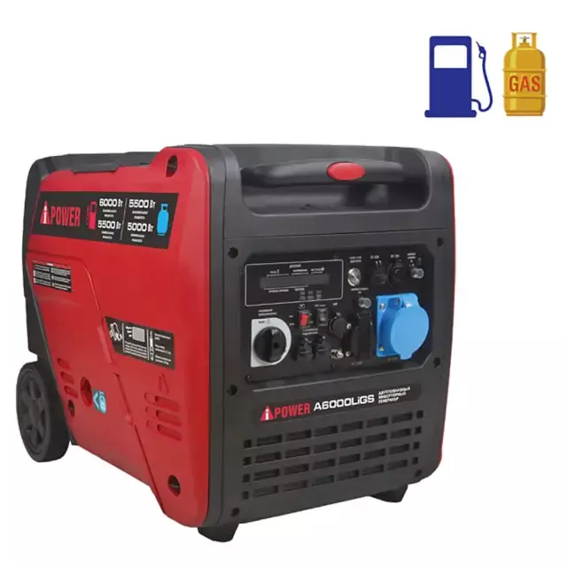 A-iPower A6000LiGS Инверторный гибридный генератор (газ и бензин)