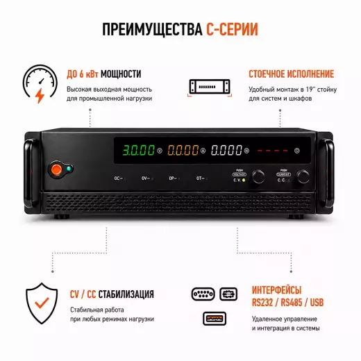 ТЕТРОН-30200С программируемый источник питания 30В 200А