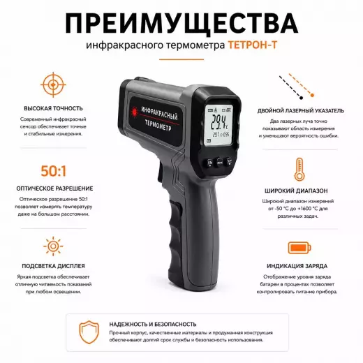 ТЕТРОН-Т1100 пирометр инфракрасный