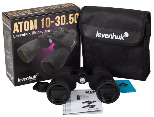 Levenhuk New Atom 10–30x50 бинокль