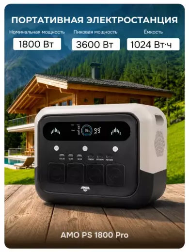 AMO PS 1800 Pro портативная электростанция белая