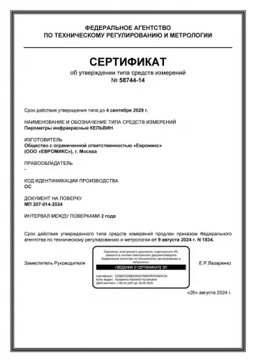 Кельвин Компакт 201 инфракрасный пирометр