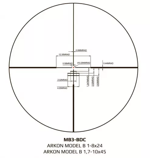 Arkon Model B 1,7-10х45 Оптический прицел