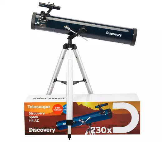 Levenhuk Discovery Spark 114 AZ с книгой Телескоп