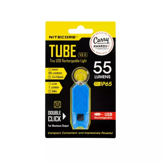 TUBE V2.0 AZURE фонарь-брелок