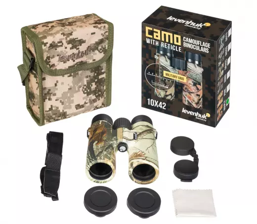 Levenhuk Camo Maple 10x42 бинокль с сеткой